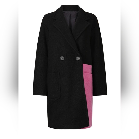 💜Peter Som Collective Colorblock Wool Coat💜 - Picture 4 of 14
